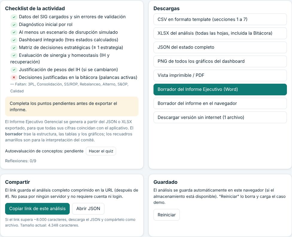 Módulo Exportar con checklist y descargas
