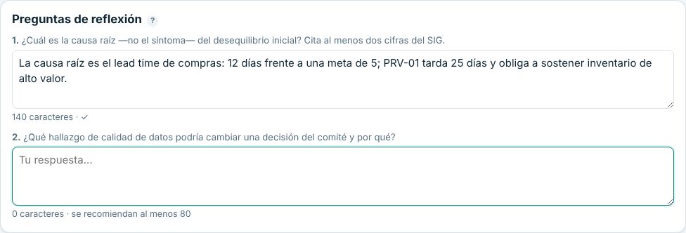 Preguntas de reflexión al final de un módulo